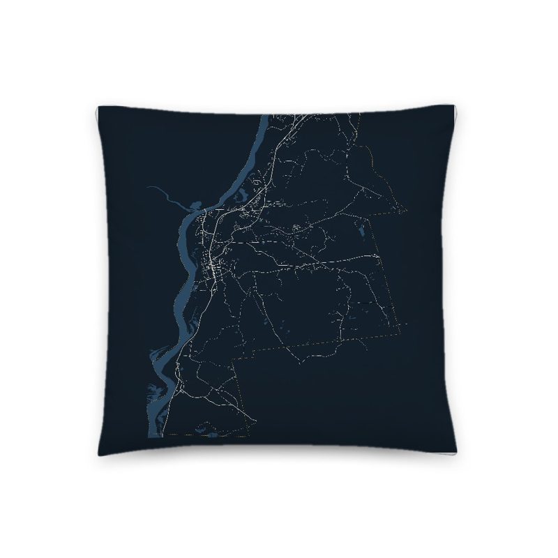 Charlestown Map Throw Pillow
