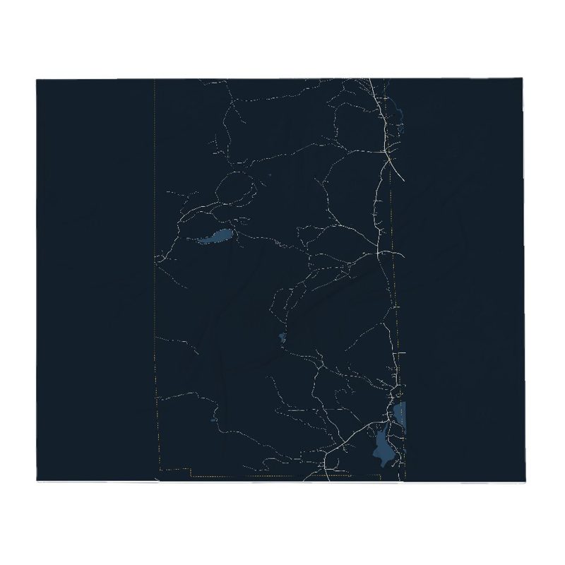 Chatham Street Map Throw Blanket