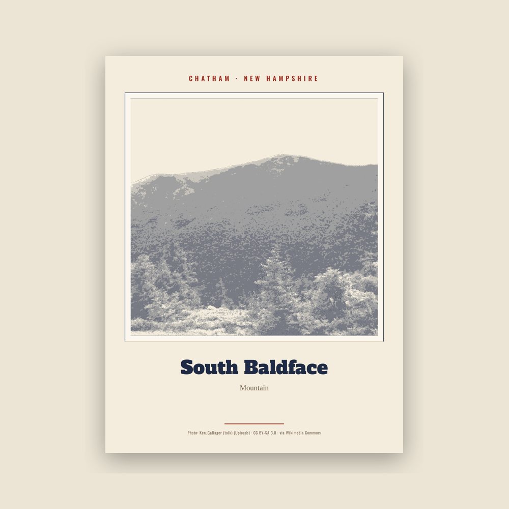 Chatham South Baldface Landmark Print