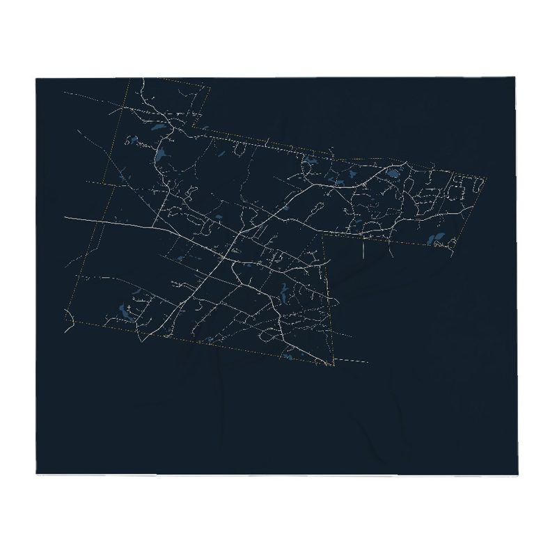 Chester Street Map Throw Blanket