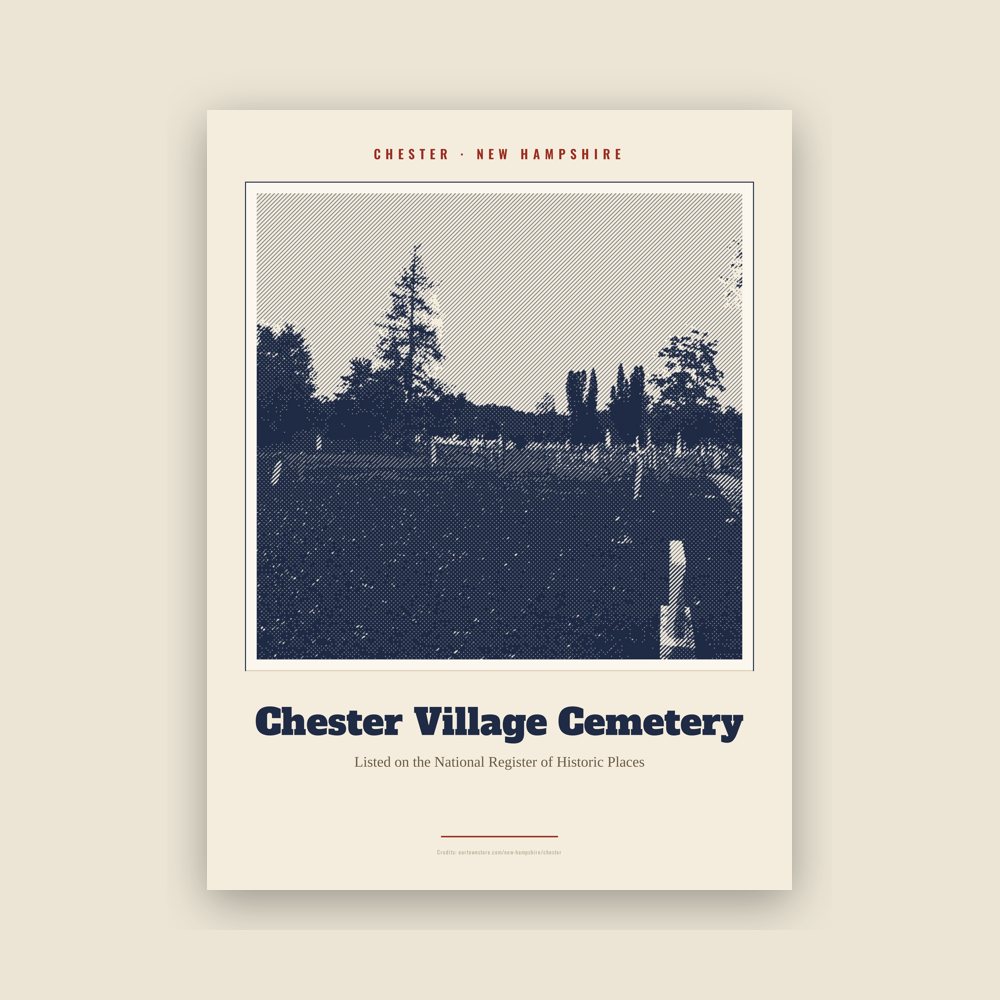 Chester Chester Village Cemetery Landmark Print