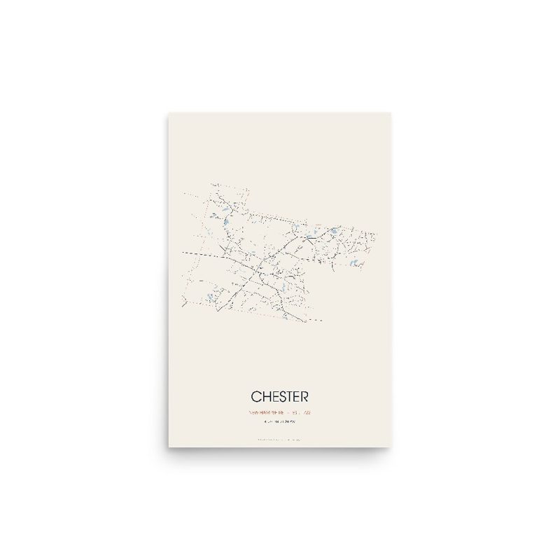 Chester Street Map Poster · Linen