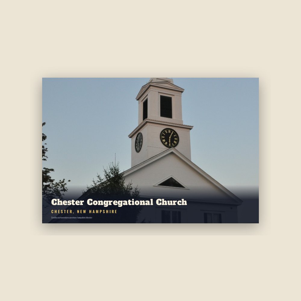 Chester Chester Congregational Church Postcard