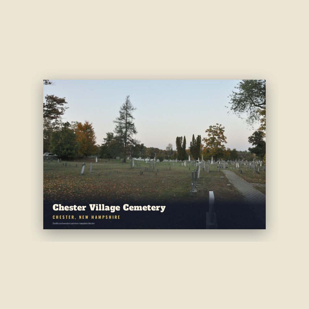 Chester Chester Village Cemetery Postcard