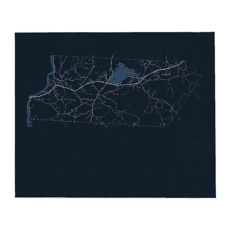 Chesterfield Street Map Throw Blanket