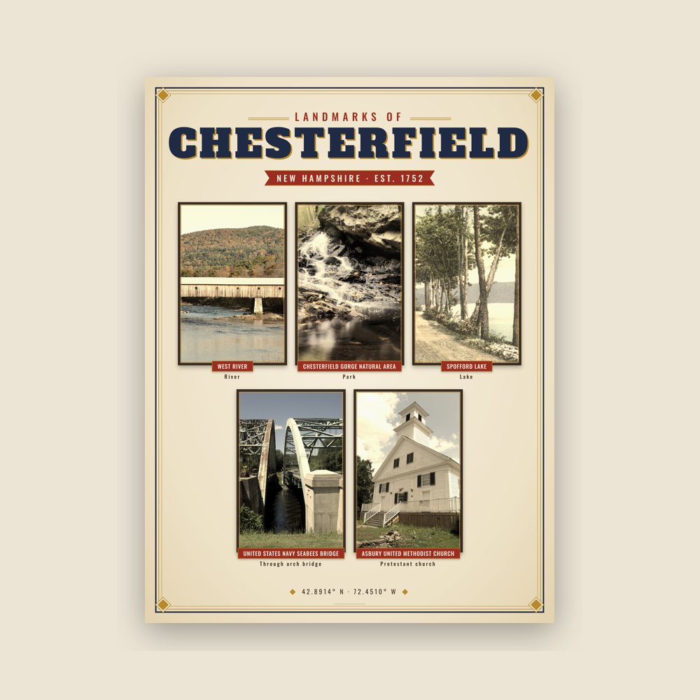 Chesterfield Landmarks Photo Poster