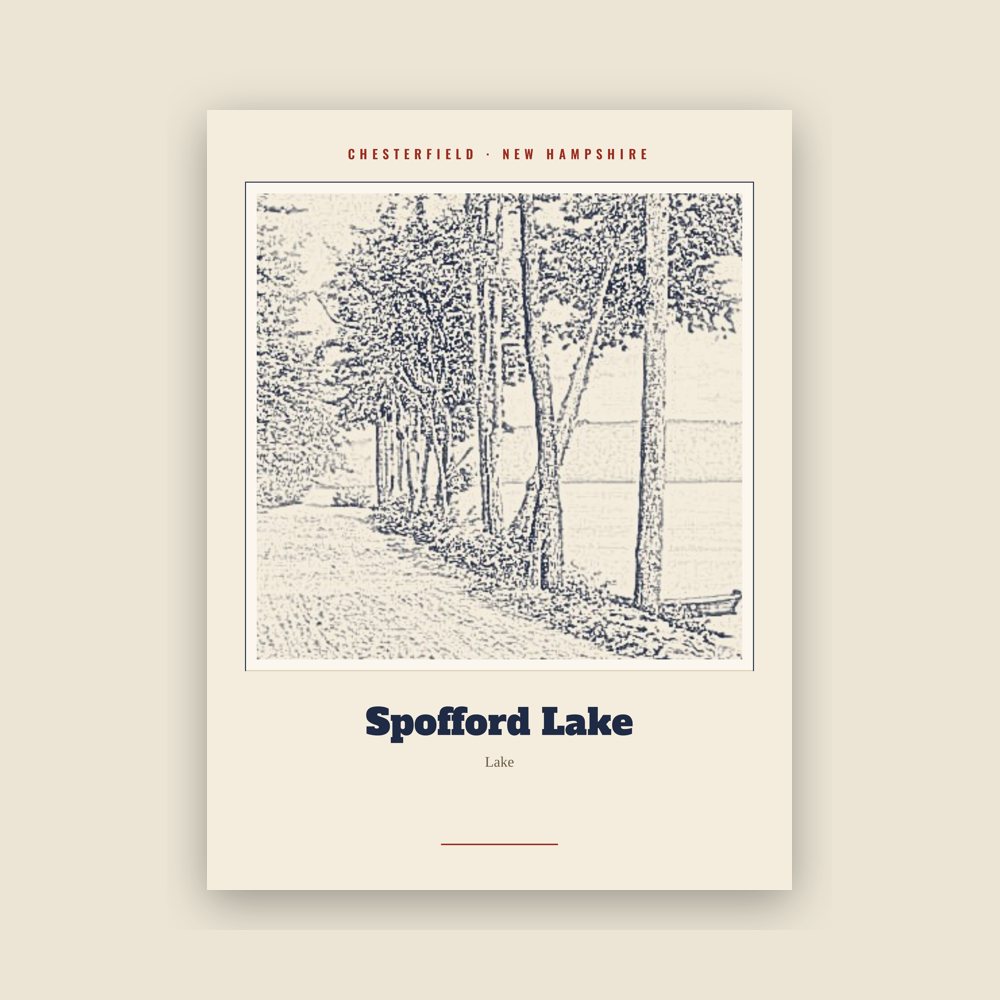 Chesterfield Spofford Lake Landmark Print