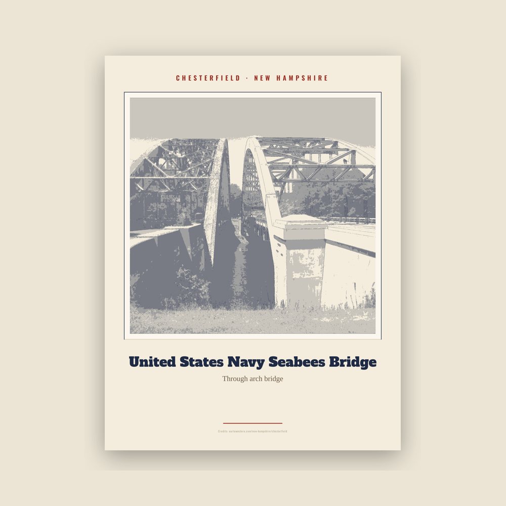 Chesterfield United States Navy Seabees Bridge Landmark Print