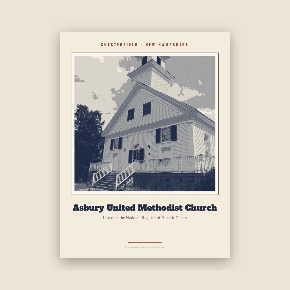 Chesterfield Asbury United Methodist Church Landmark Print