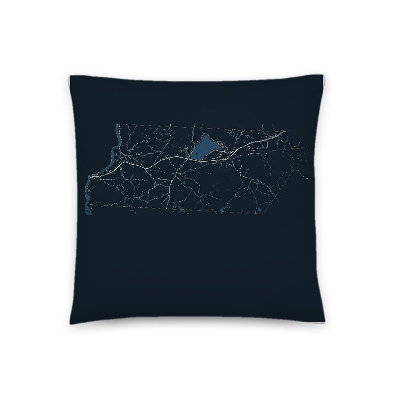 Chesterfield Map Throw Pillow