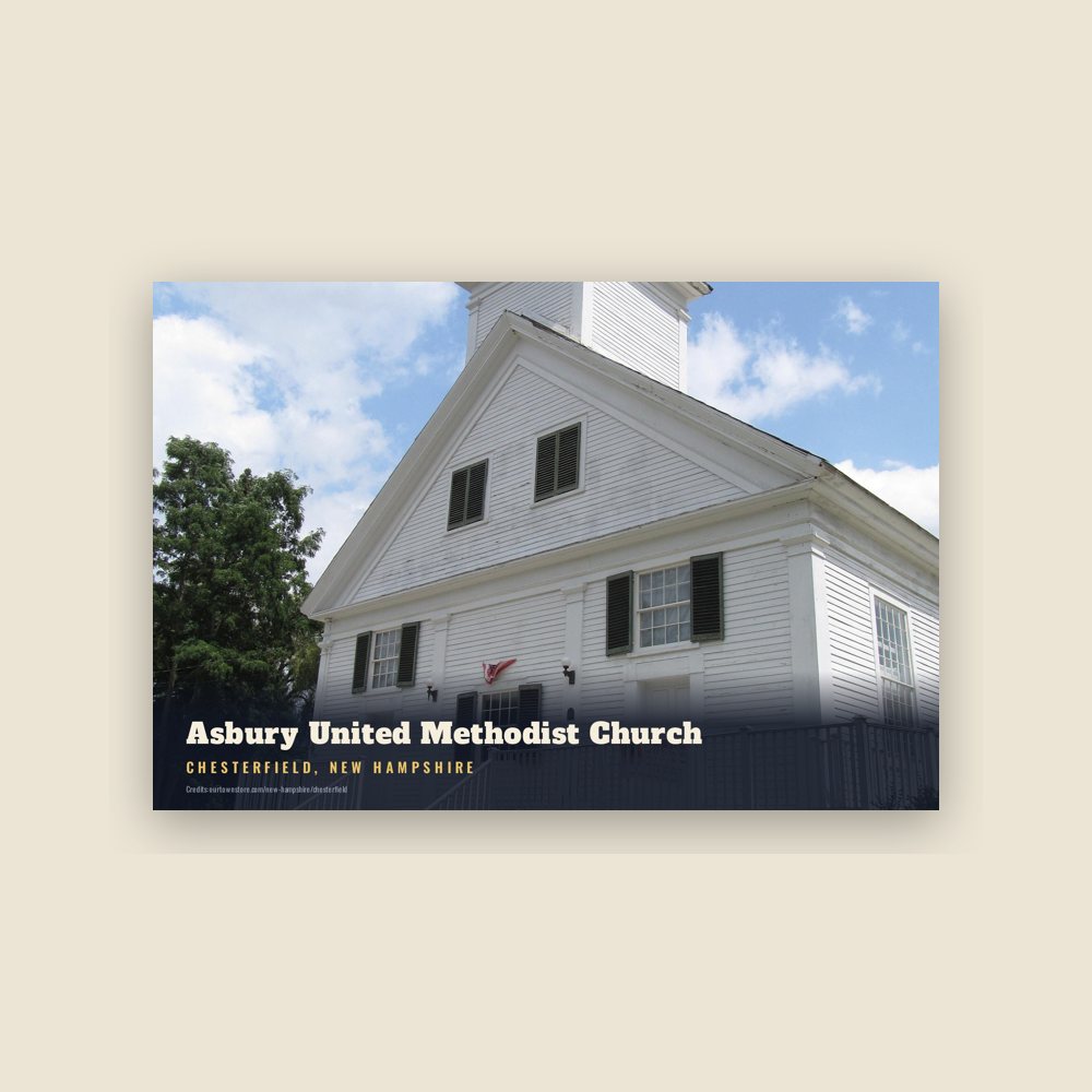 Chesterfield Asbury United Methodist Church Postcard