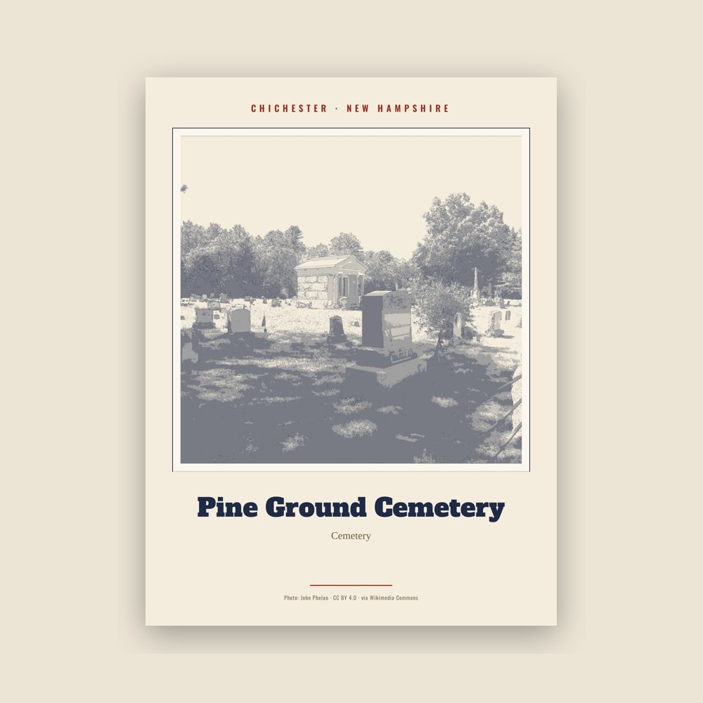 Chichester Pine Ground Cemetery Landmark Print