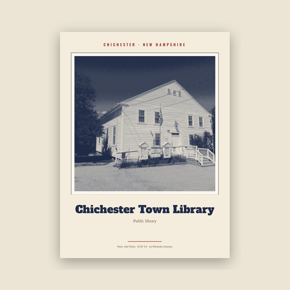 Chichester Chichester Town Library Landmark Print