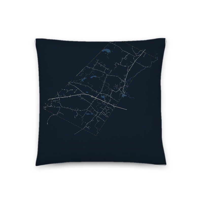 Chichester Map Throw Pillow