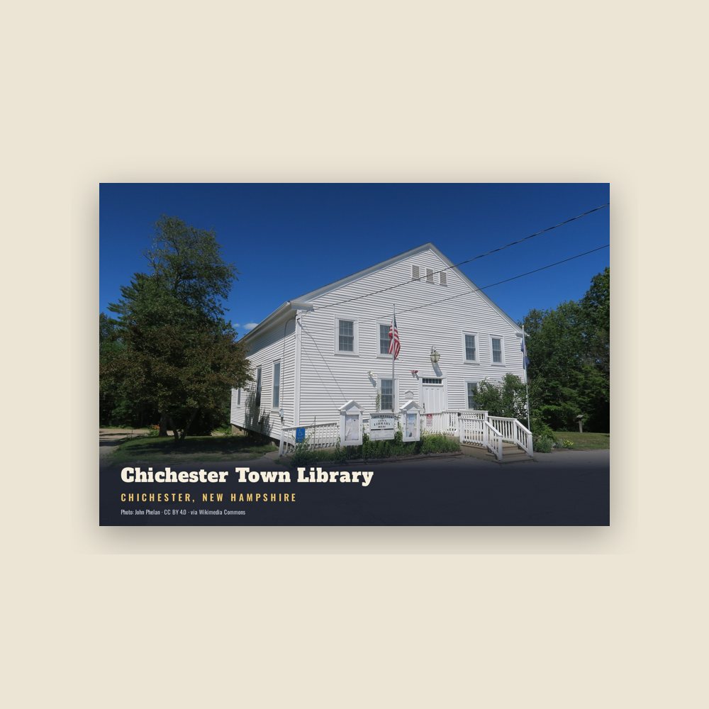 Chichester Chichester Town Library Postcard
