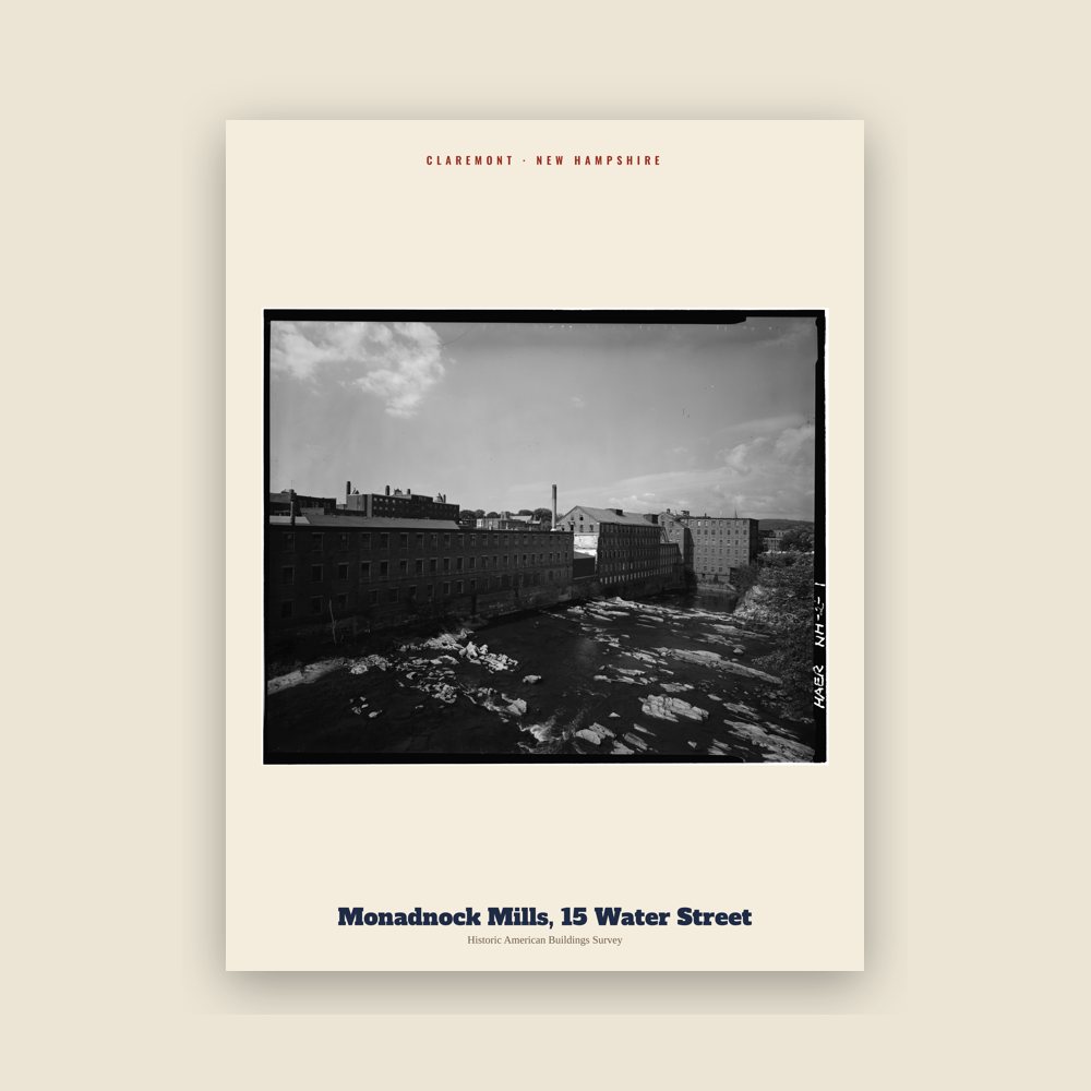 Claremont Monadnock Mills, 15 Water Street Archive Print