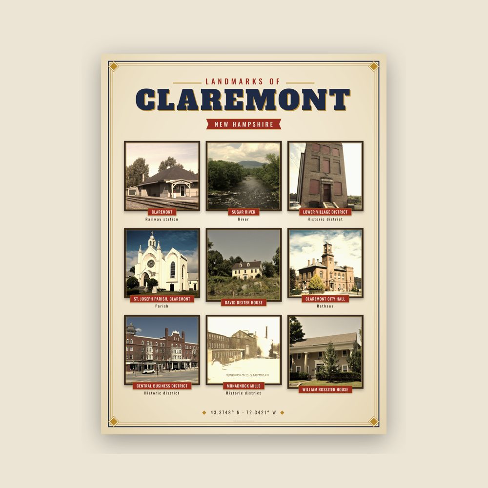 Claremont Landmarks Photo Poster