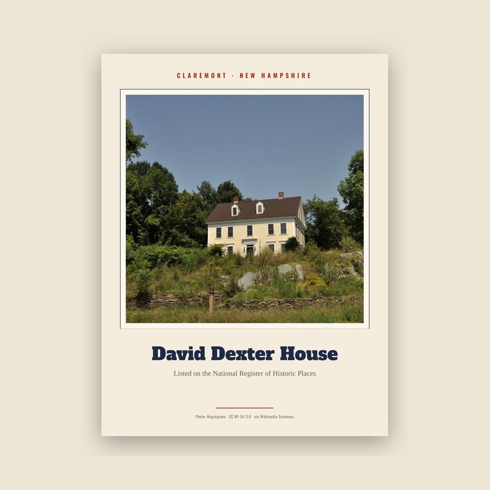 Claremont David Dexter House Landmark Print