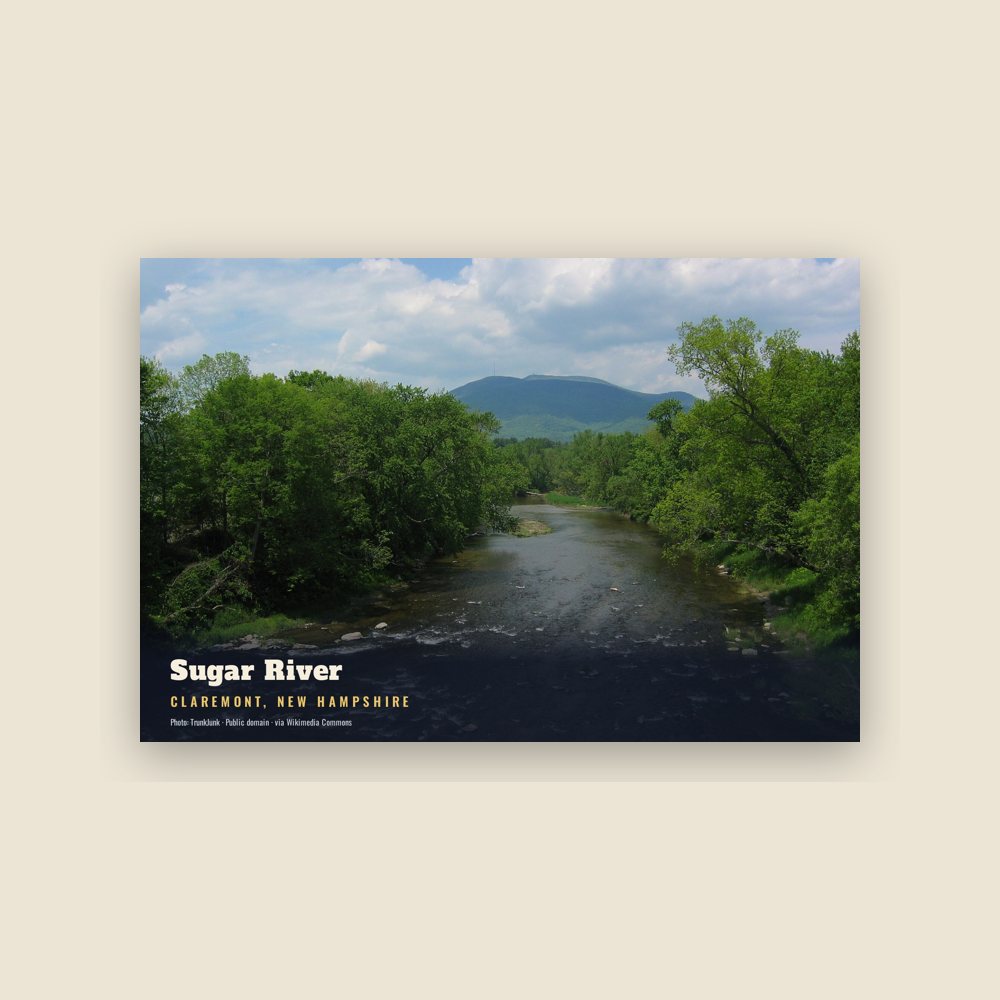 Claremont Sugar River Postcard