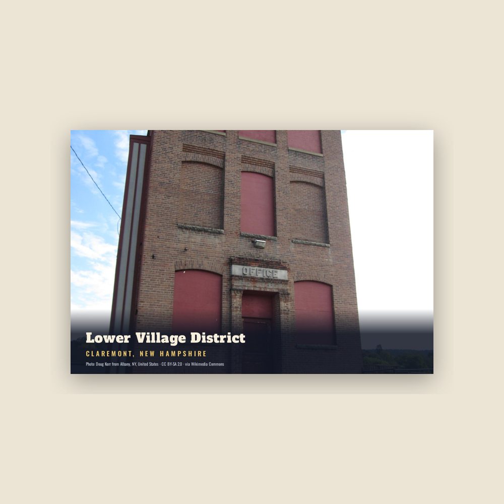 Claremont Lower Village District Postcard