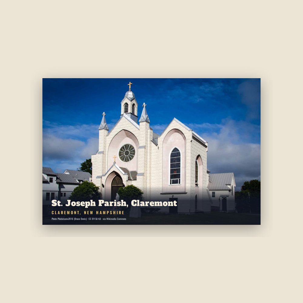 Claremont St. Joseph Parish, Claremont Postcard