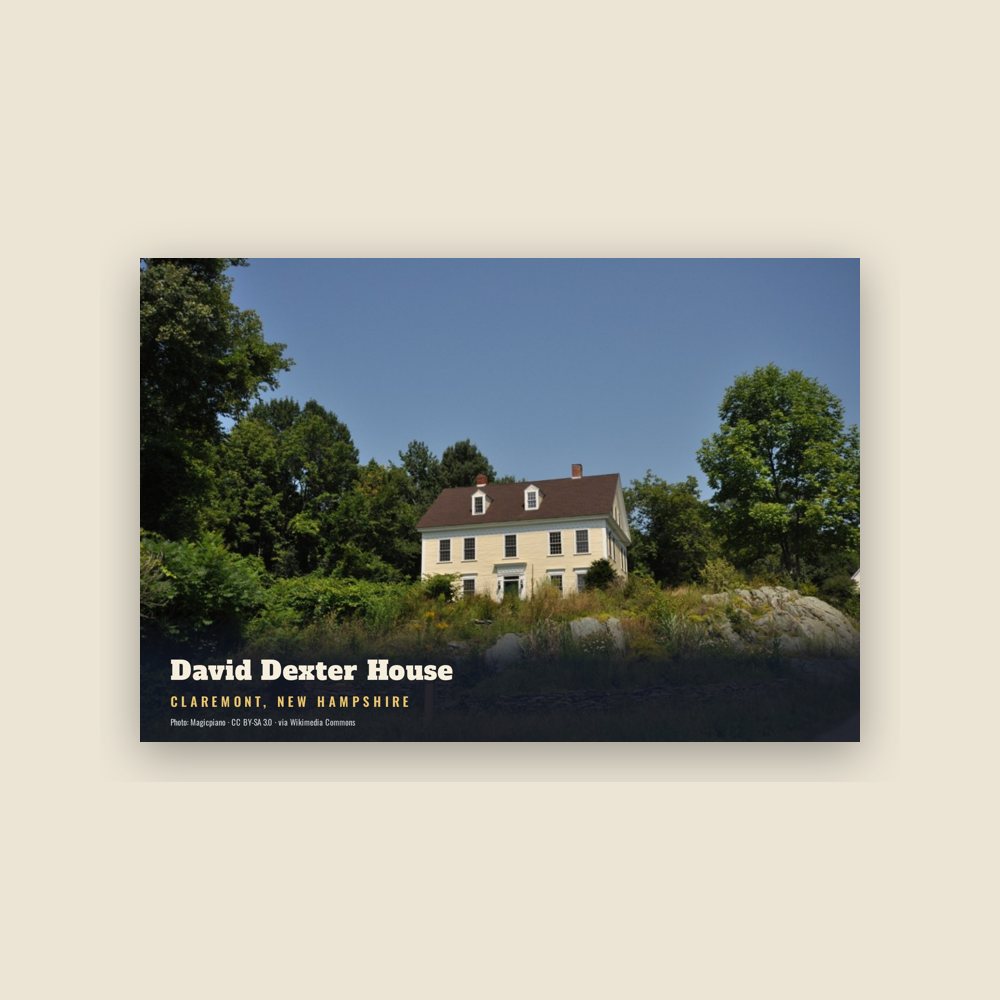Claremont David Dexter House Postcard