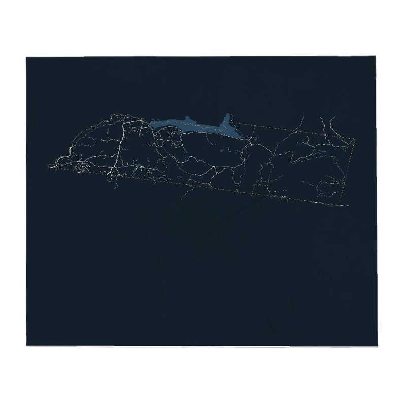 Clarksville Street Map Throw Blanket