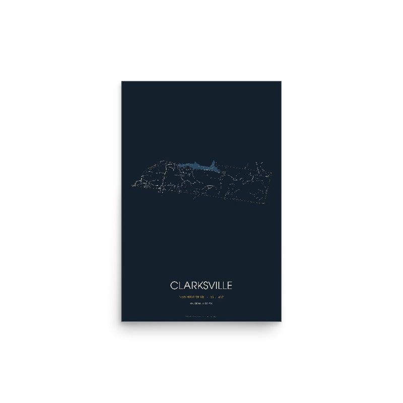 Clarksville Street Map Poster · Midnight