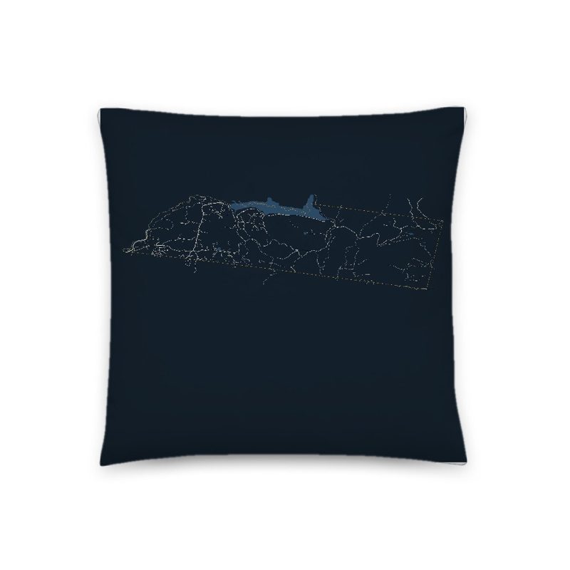 Clarksville Map Throw Pillow