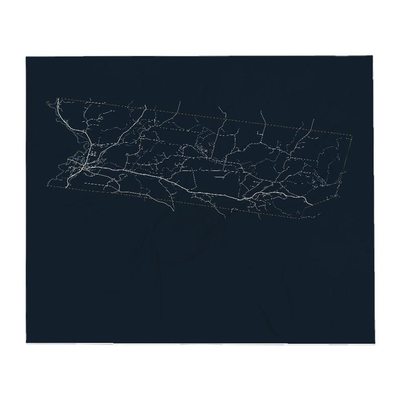 Colebrook Street Map Throw Blanket