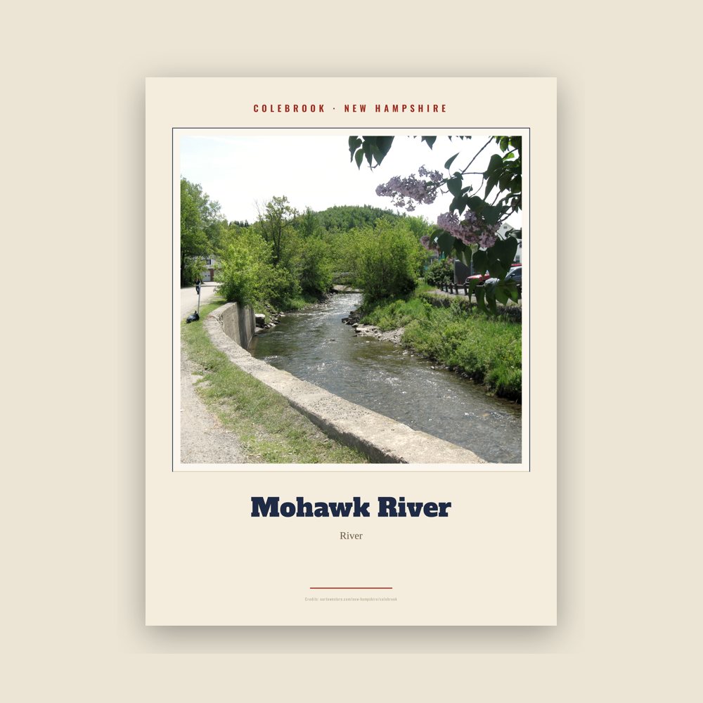 Colebrook Mohawk River Landmark Print