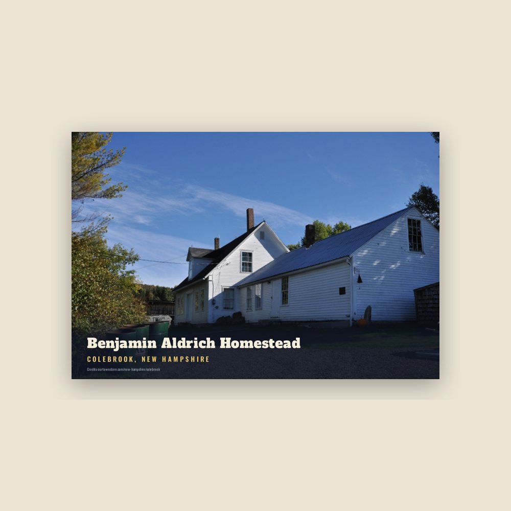 Colebrook Benjamin Aldrich Homestead Postcard