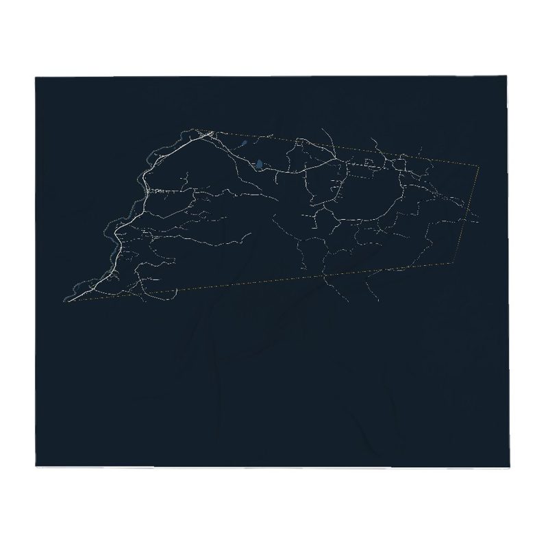 Columbia Street Map Throw Blanket