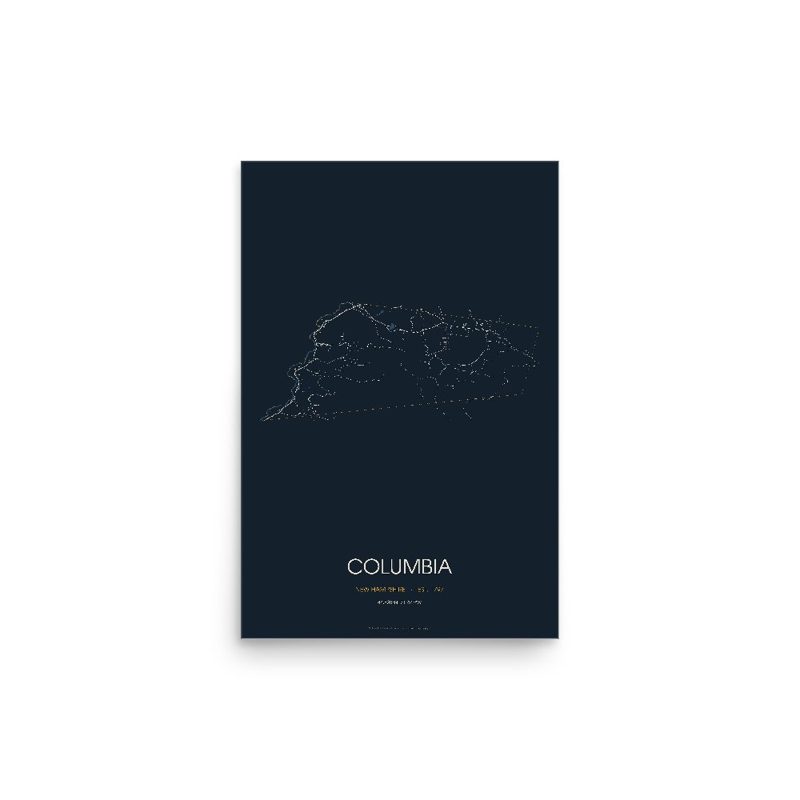 Columbia Street Map Poster · Midnight
