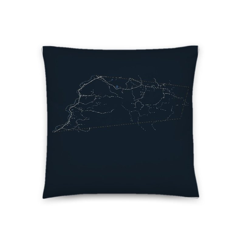 Columbia Map Throw Pillow