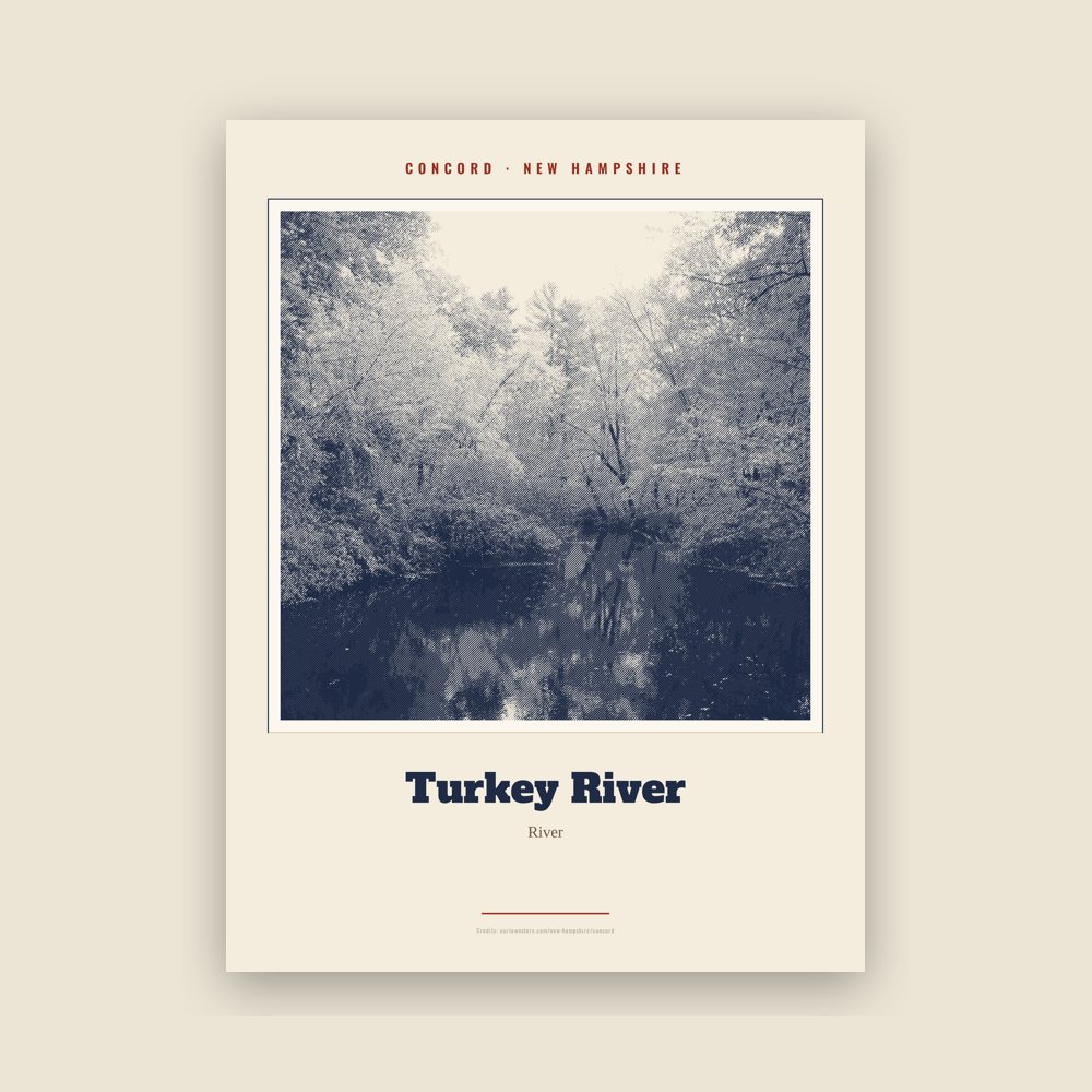 Concord Turkey River Landmark Print