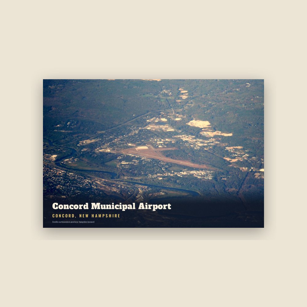 Concord Concord Municipal Airport Postcard