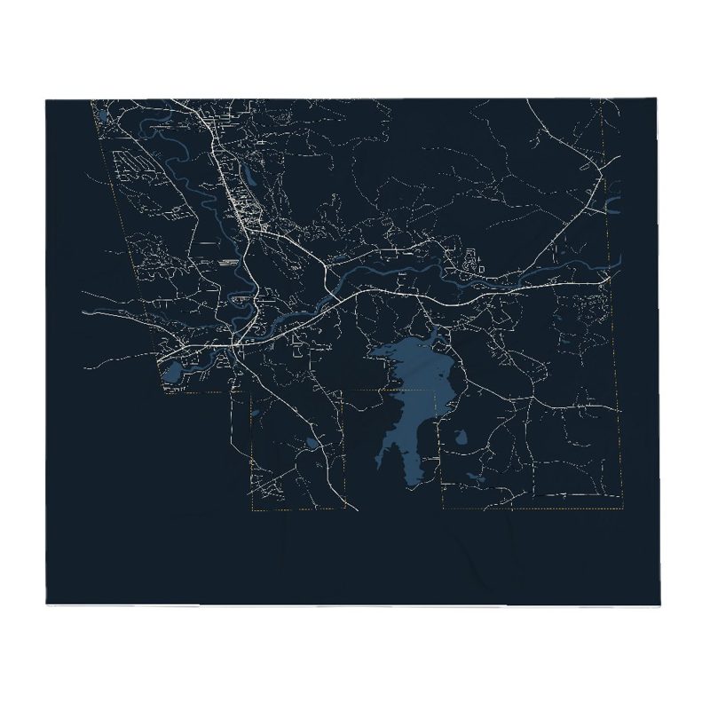 Conway Street Map Throw Blanket
