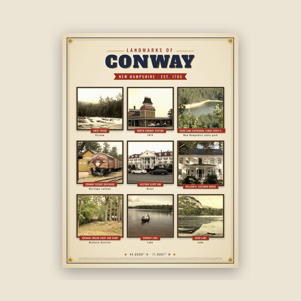 Conway Landmarks Photo Poster