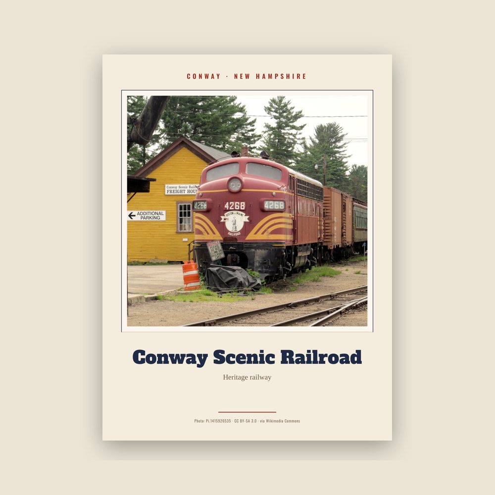 Conway Conway Scenic Railroad Landmark Print