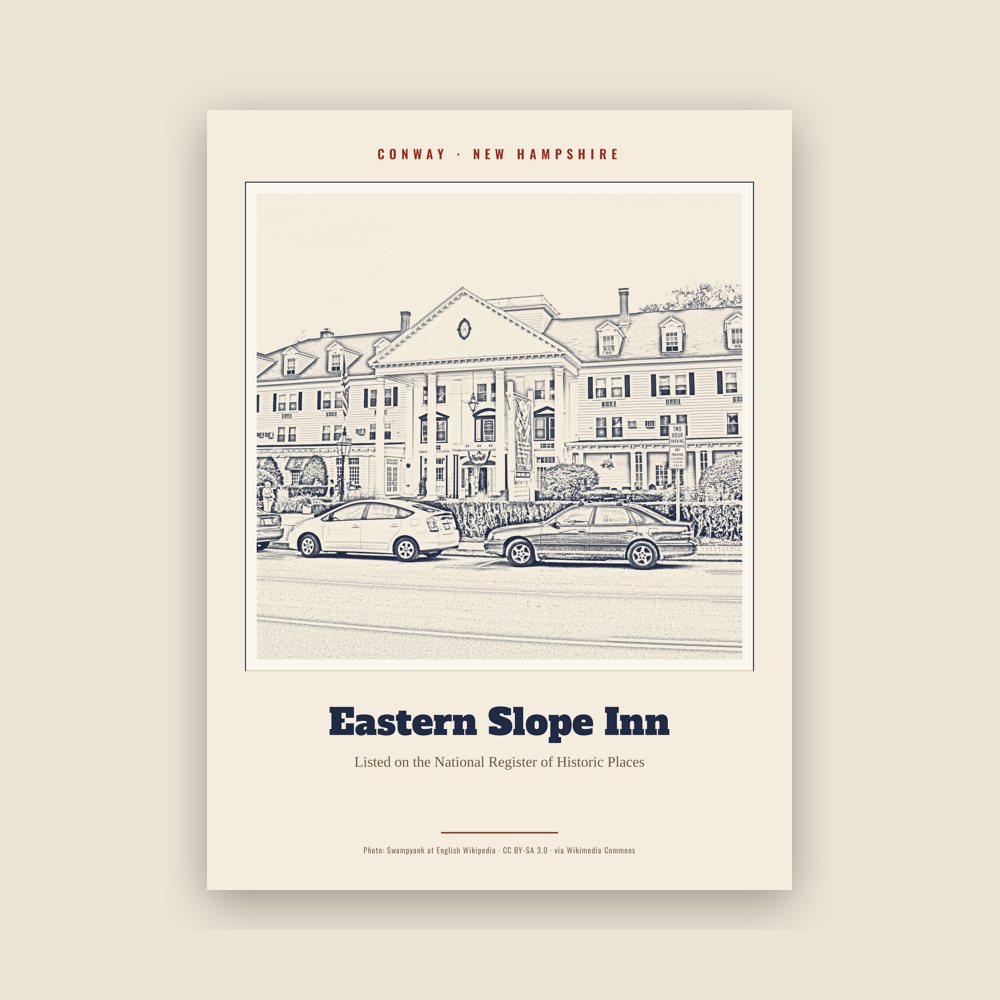 Conway Eastern Slope Inn Landmark Print