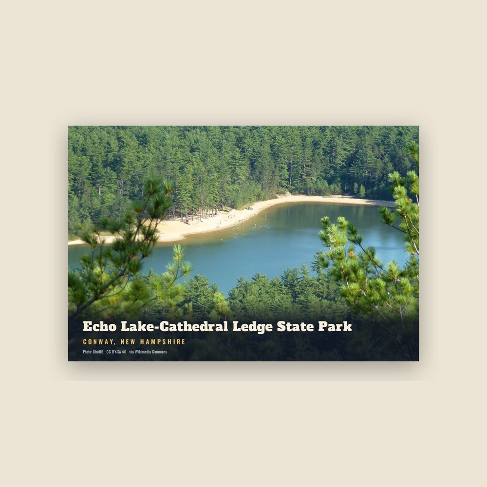 Conway Echo Lake-Cathedral Ledge State Park Postcard