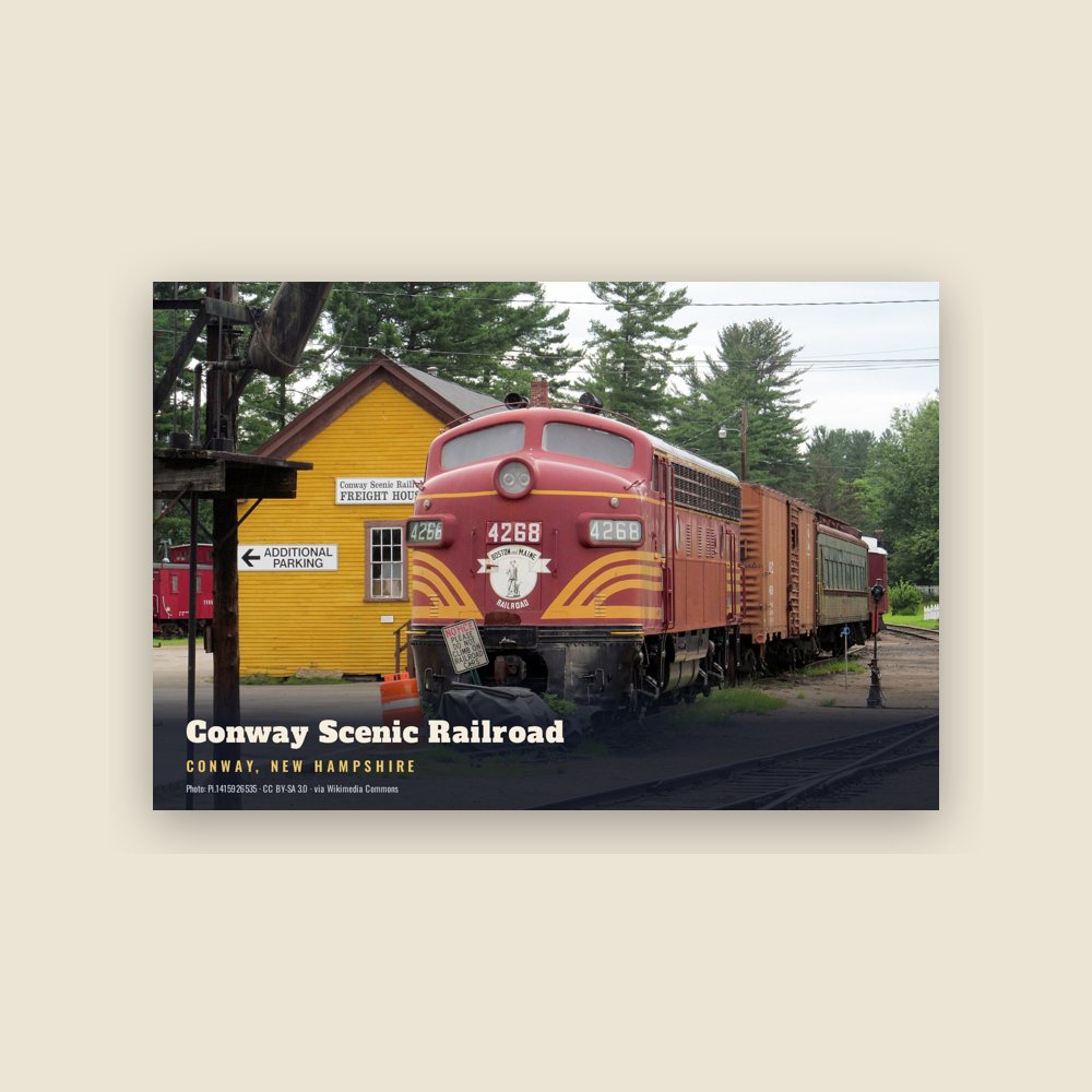 Conway Conway Scenic Railroad Postcard