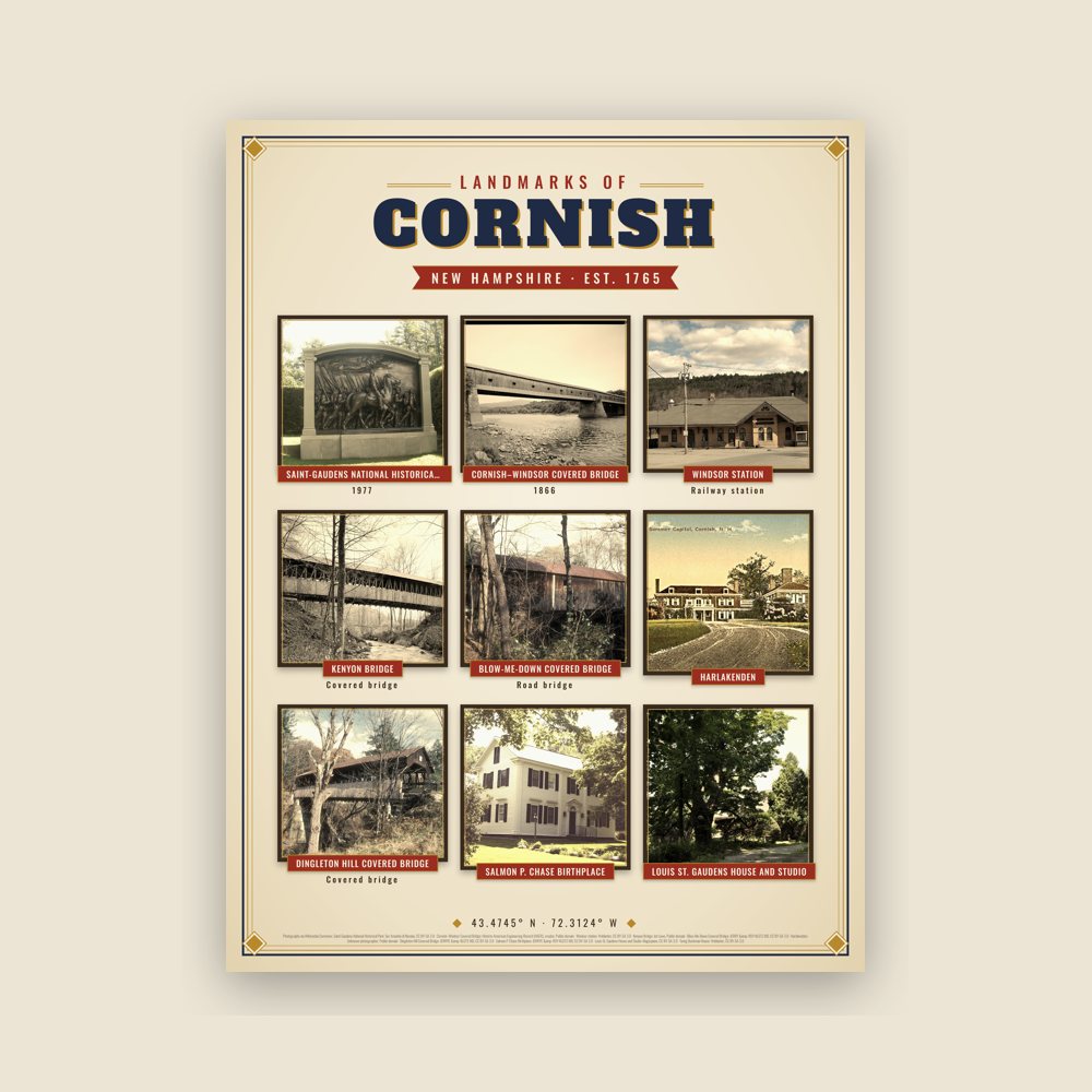 Cornish Landmarks Photo Poster