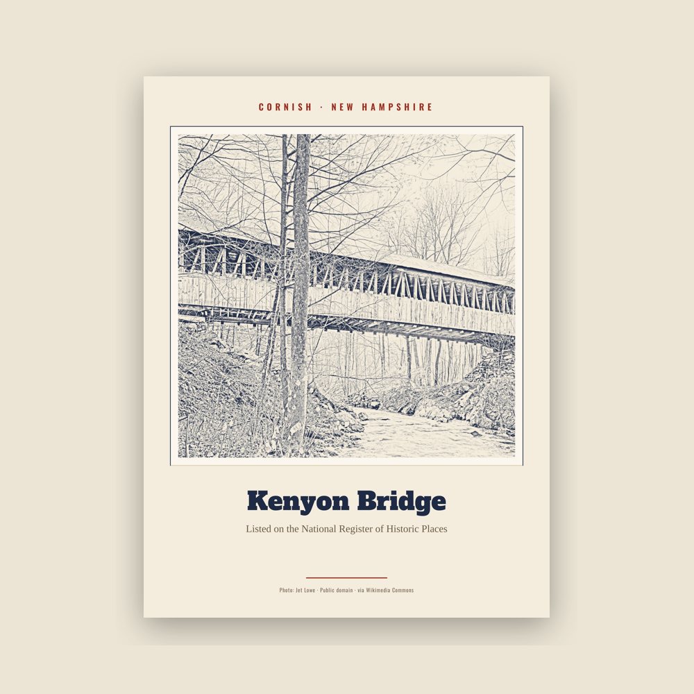 Cornish Kenyon Bridge Landmark Print