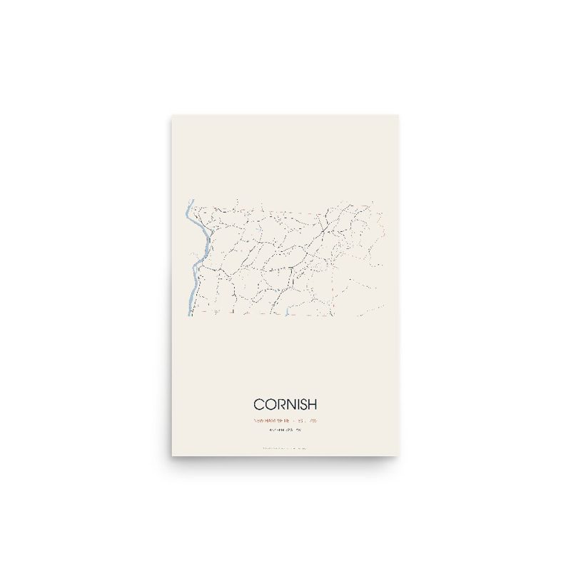 Cornish Street Map Poster · Linen