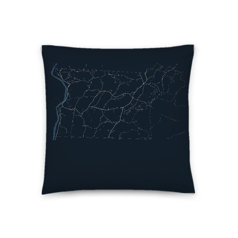 Cornish Map Throw Pillow