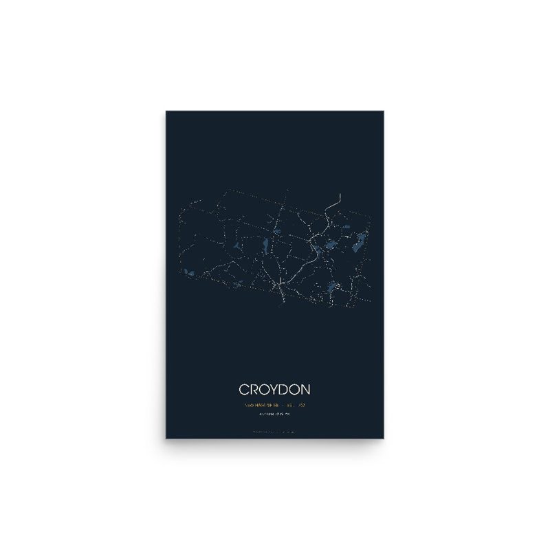 Croydon Street Map Poster · Midnight
