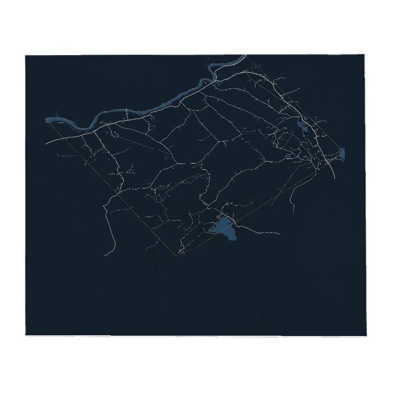 Dalton Street Map Throw Blanket