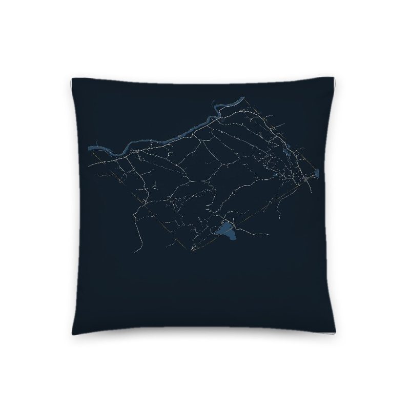 Dalton Map Throw Pillow